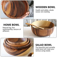 Wooden Bowl Household Fruit Bowl Salad Bowl