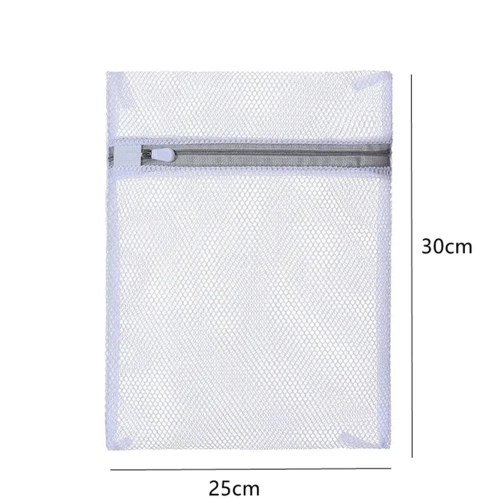 White Durable Large Washing Laundry Bag Mesh Organizer Net Dirty Bra Socks Underwear Shoe Storag Wash Machine Cover Clothes - Jess Deals