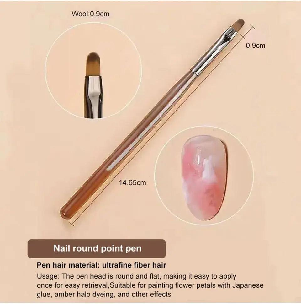 9PCS UV Gel Nail Brush Liner DIY Painting Pen Manicure Acrylic Drawing Brush for Nail Art Design Nails Tip Display Painting Tool - Jess Deals
