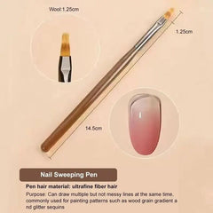 9PCS UV Gel Nail Brush Liner DIY Painting Pen Manicure Acrylic Drawing Brush for Nail Art Design Nails Tip Display Painting Tool - Jess Deals