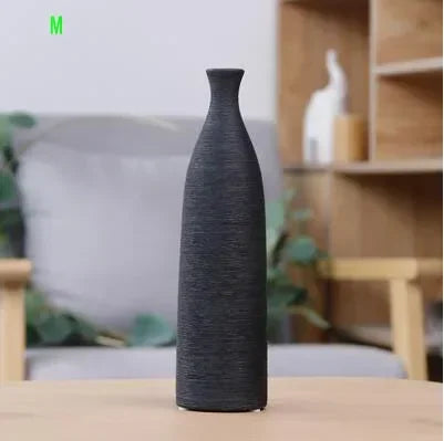 Simple Modern Black White Ceramic Vase