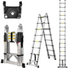 Telescoping Ladder A Frame, 16.5 Ft Compact Aluminum Extension Ladder, Portable Telescopic RV Ladder