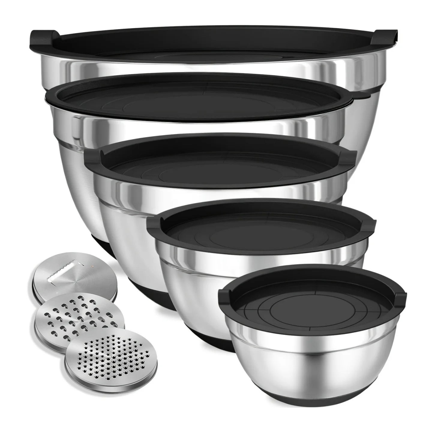 8pcs Mixing Bowls with Airtight Lids Stainless Steel