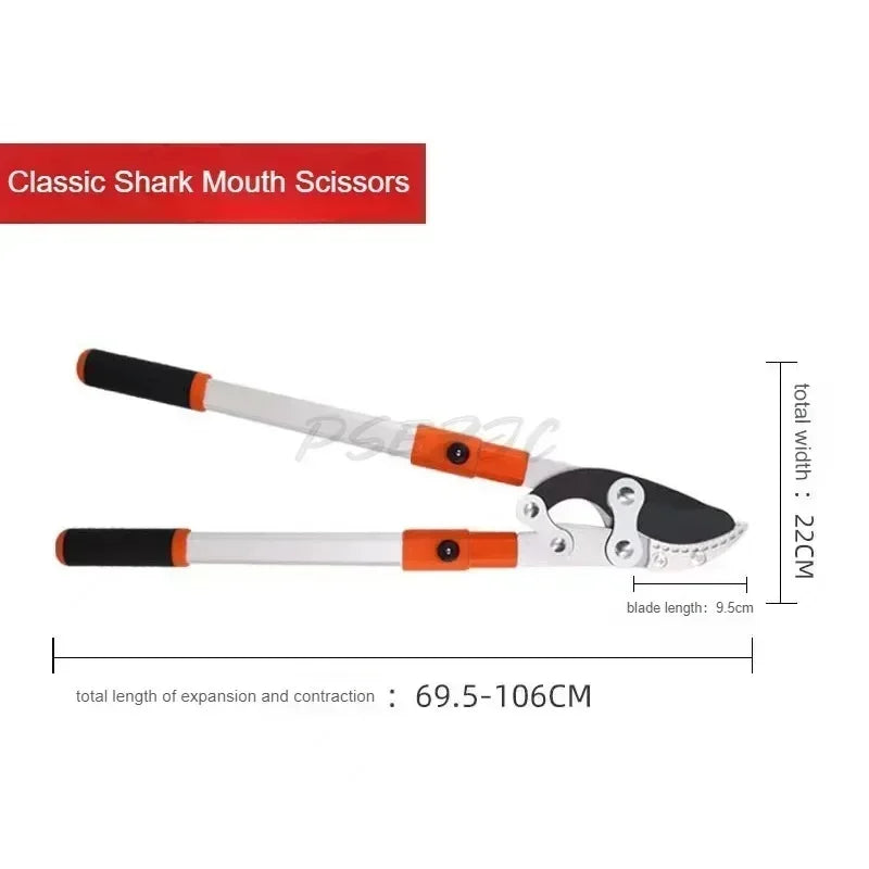 Garden Branch Scissors Stretchable SK5 Steel Long Pruner Gardening Fruit Tree Pruning Shears Garden Tool Professional Hand Tools