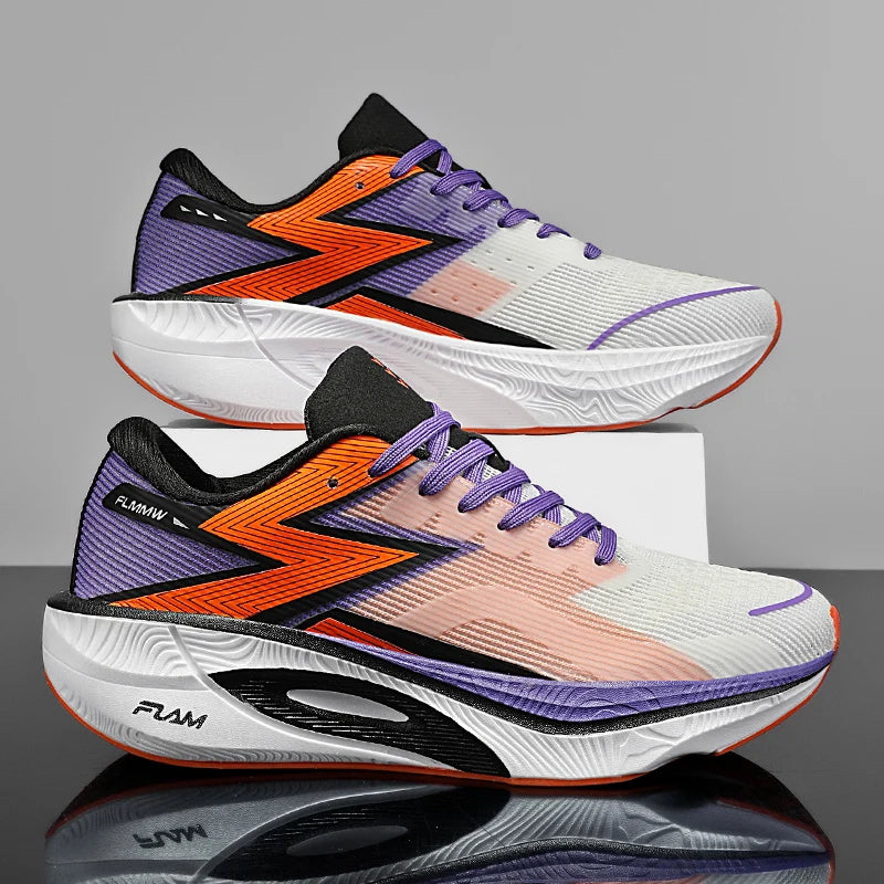 Carbon Plate Marathon Men Sports Running Shoes Air Cushion Lightweight Women Athletic Gym Sneakers Hiking Jogging Footwear