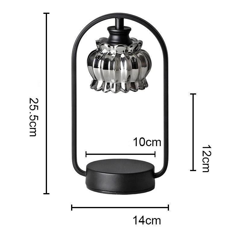 Aromatherapy Wax Melting Lamp Large Black Morden Atmosphere Dimmable Candle Warmer Lamp Glass Candle Light Warmer