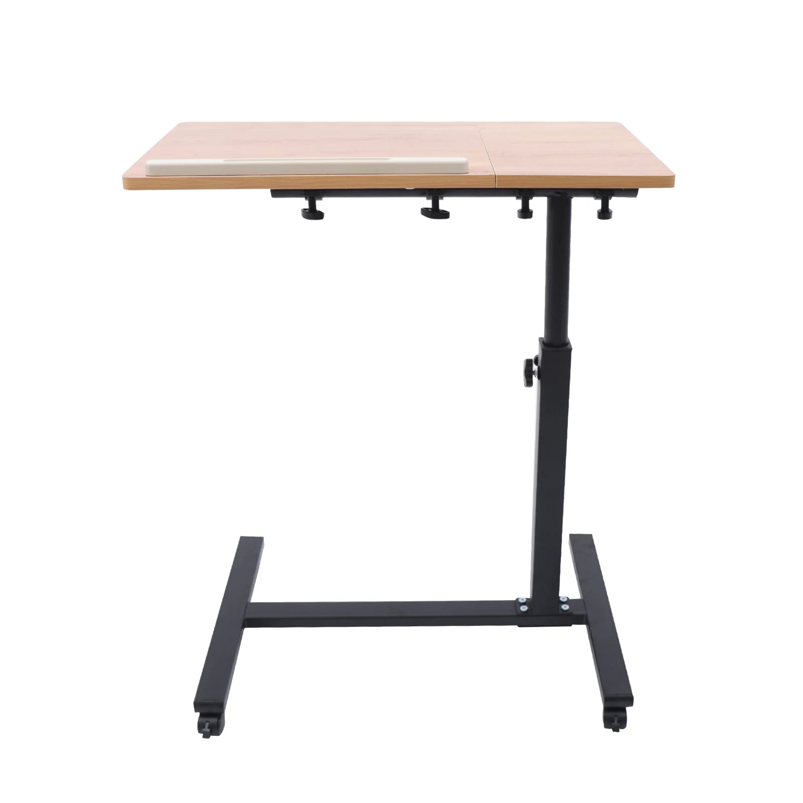 Rolling Laptop Desk 360° Rotation Computer Mobile Stand Adjustable Height Computer Table Sofa Side Tables for Home Office