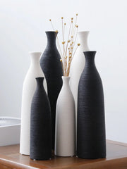 Simple Modern Black White Ceramic Vase
