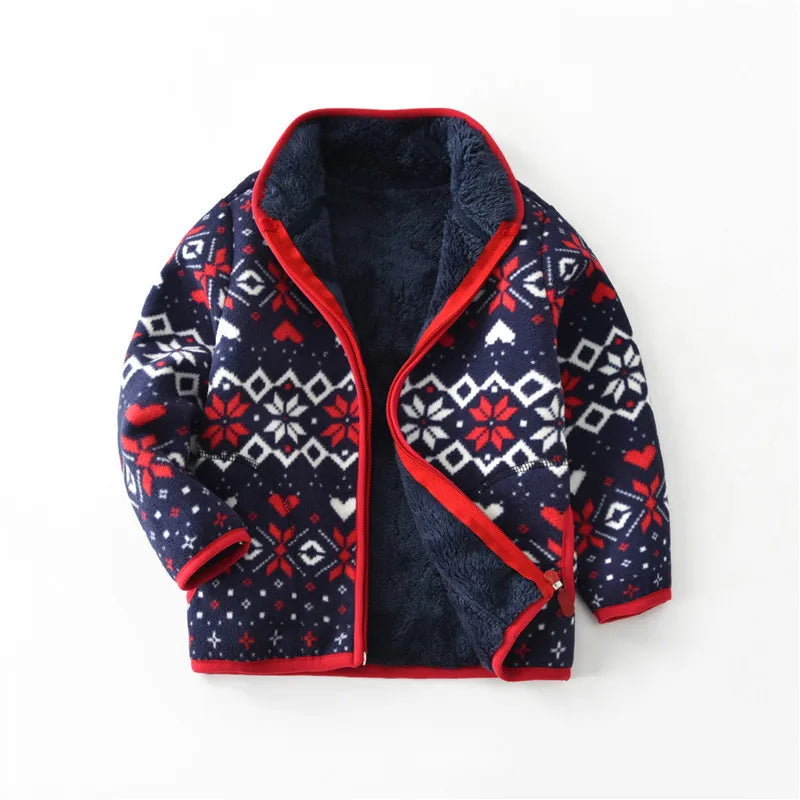 2-8T  Children Clothing for Boys Girls Winter Fleece Jackets