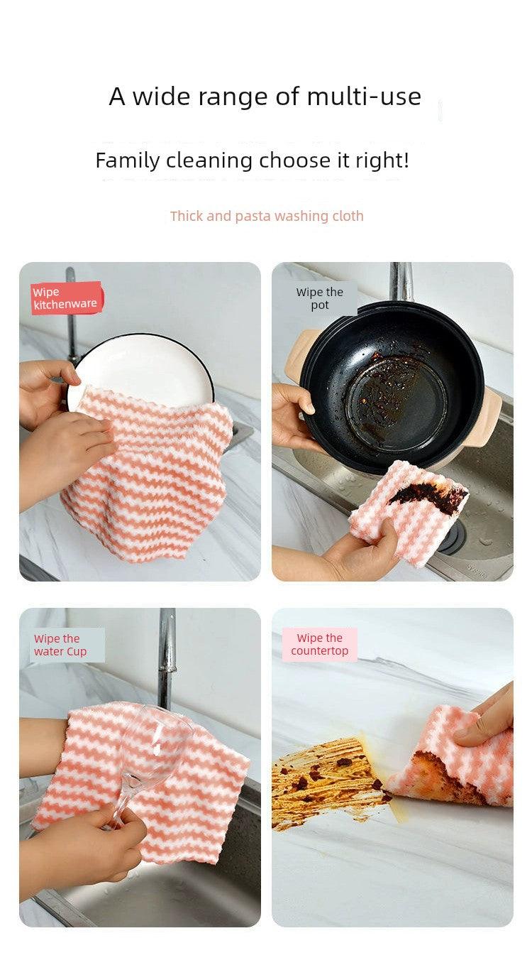 Oil-Free Kitchen Supplies Cleaning Dishcloth - Jess Deals