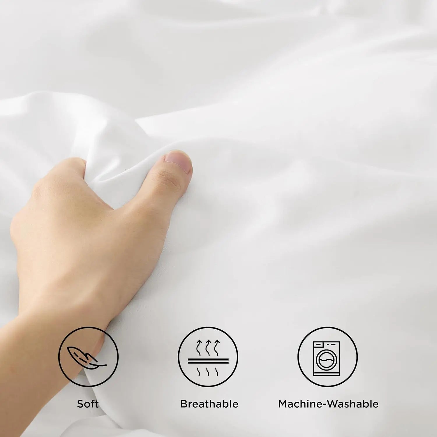 Bedsure Duvet Cover - Polyester & Rayon Derived from Bamboo Cooling Duvet Cover Set, 1 Duvet Cover  & 2 Pillow Shams