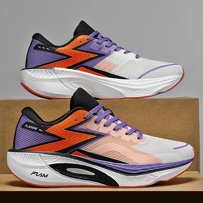 Carbon Plate Marathon Men Sports Running Shoes Air Cushion Lightweight Women Athletic Gym Sneakers Hiking Jogging Footwear