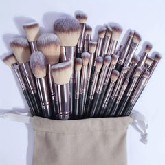 MAANGE 30pcs Professional Makeup Brush Set Foundation Concealers Eye Shadows Powder Blush Blending Brushes Beauty Tools with Bag - Jess Deals