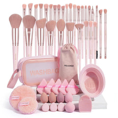 MAANGE Professional Makeup Tools Kit 30PCS Foundation Makeup Brush Set 15PCS Makeup Sponge Removal Puff Cleaning Bowl for Travel - Jess Deals