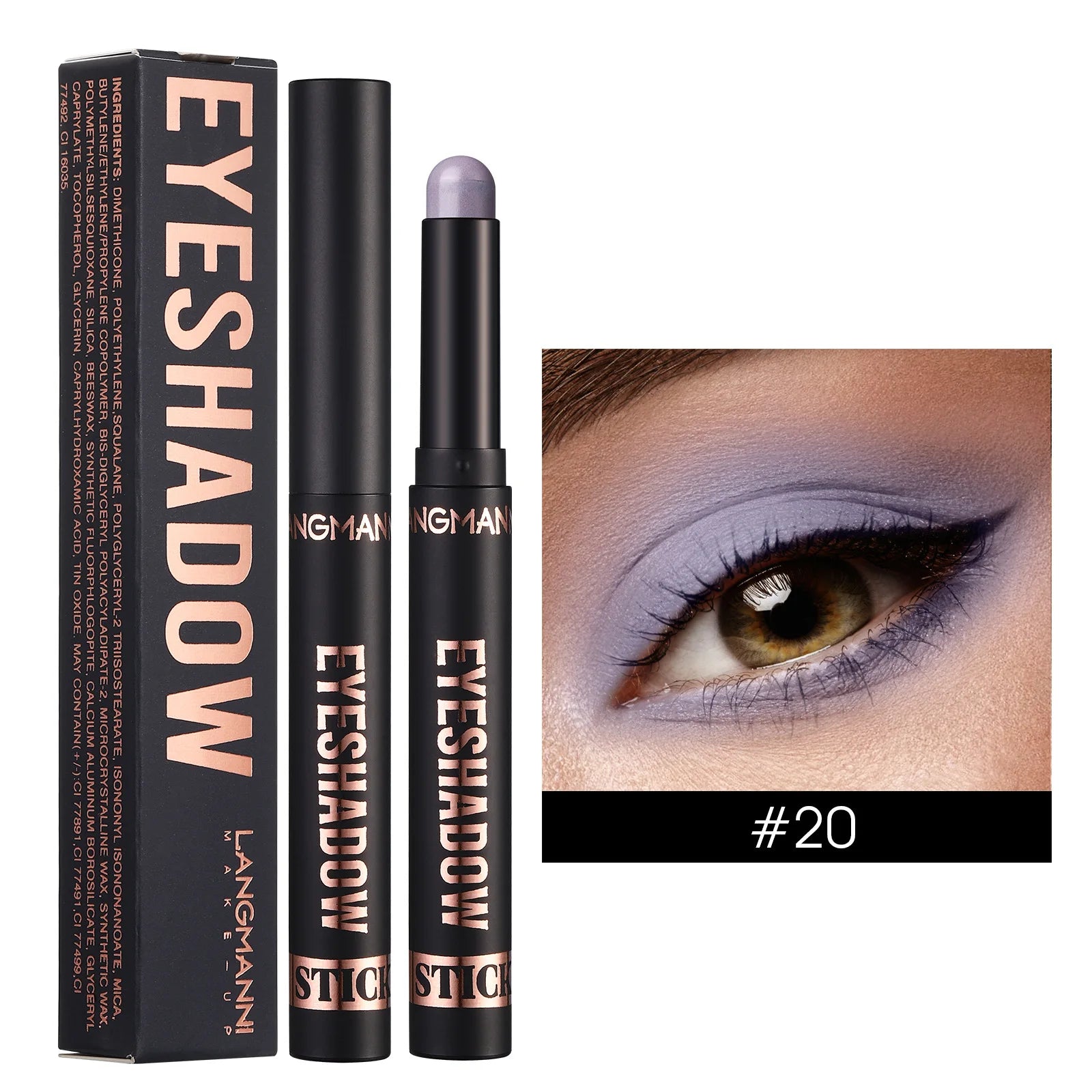 LANGMANNI 16 color pearl eyeshadow stick waterproof long lasting color eyeshadow Face Highlight