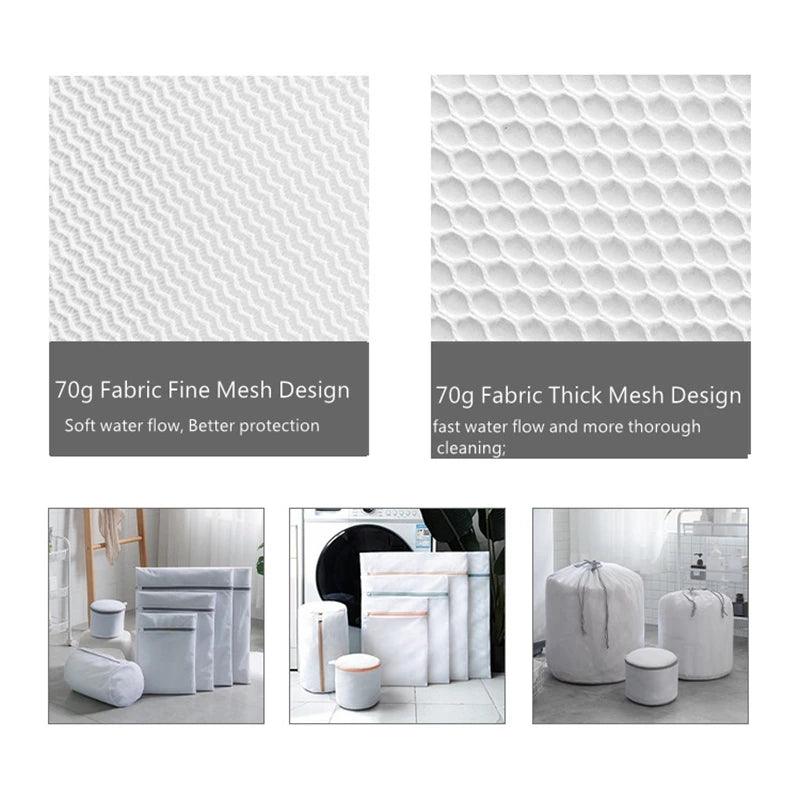 White Durable Large Washing Laundry Bag Mesh Organizer Net Dirty Bra Socks Underwear Shoe Storag Wash Machine Cover Clothes - Jess Deals