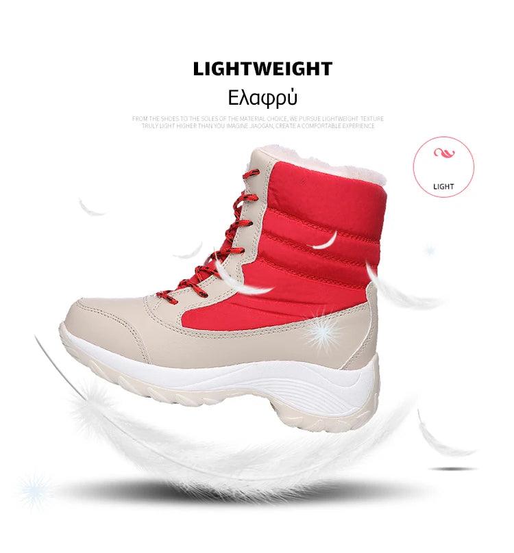 Women's Boots Snow Soft Shoes Women Platform Ladies Shoes Fashion Mid High Boots Plus Size Winter Girls Boots Botas Mujer - Jess Deals