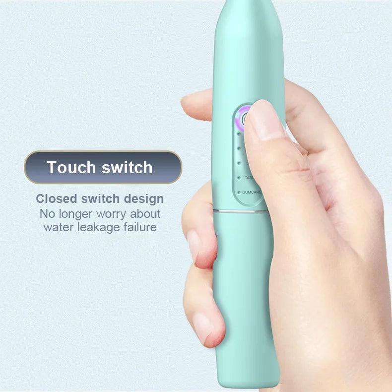 Ultrasonic Electric Toothbrushes Sonic Waterproof USB Charger Tooth Brushes Replacement Timer Dental Calculus Remover - Jess Deals