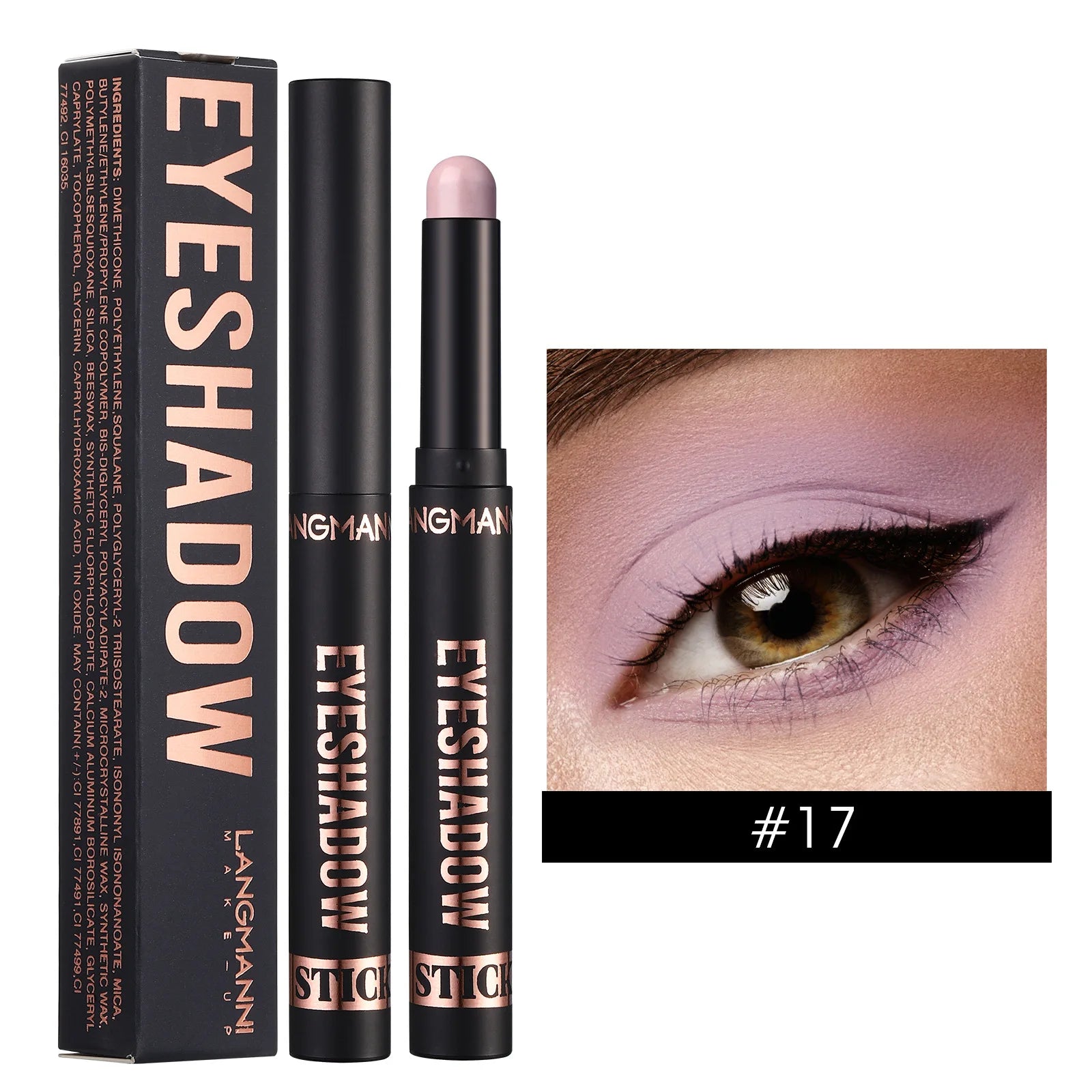 LANGMANNI 16 color pearl eyeshadow stick waterproof long lasting color eyeshadow Face Highlight