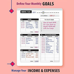 Bill Payment Checklist Monthly Budgeting Planner Family Financial Organizer Book Expense Tracker 4-Year Guide Payment For Easy