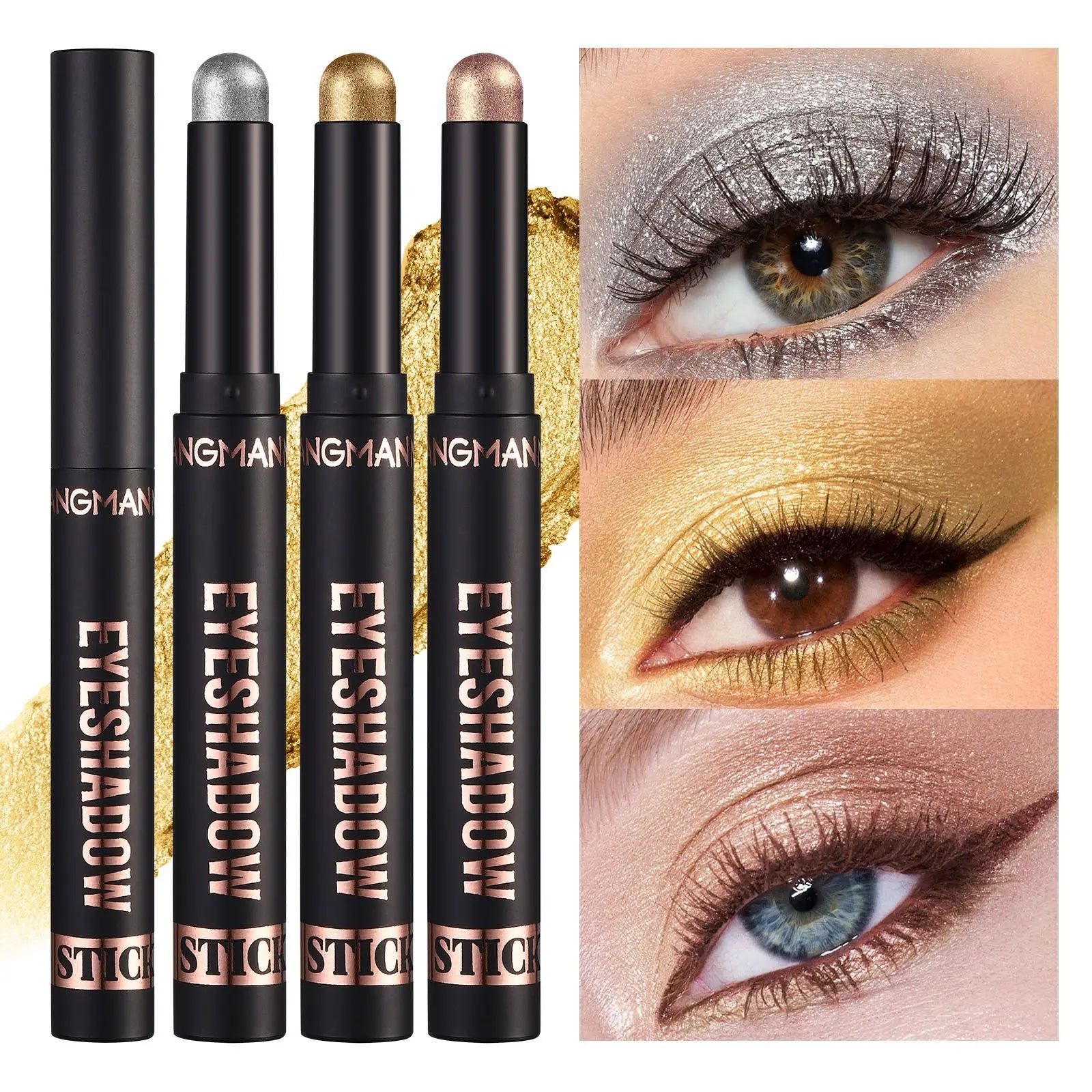 LANGMANNI 16 color pearl eyeshadow stick waterproof long lasting color eyeshadow Face Highlight