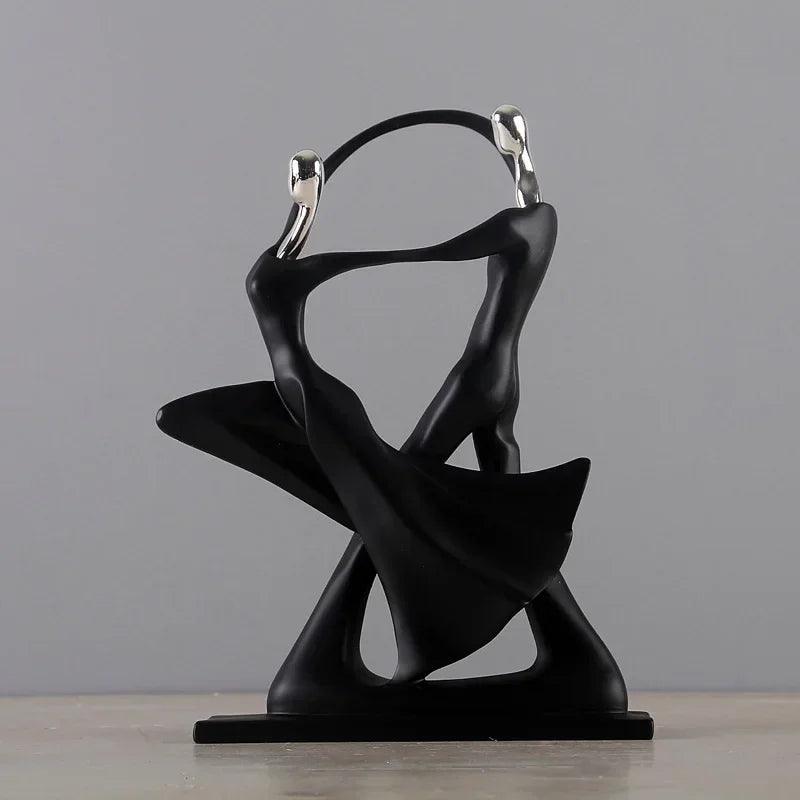 Nordic Art Dancing Couple Resin Figure Ornaments Figurines Home Decoration Accessories for Living Room Ornaments for Home Decor - Jess Deals