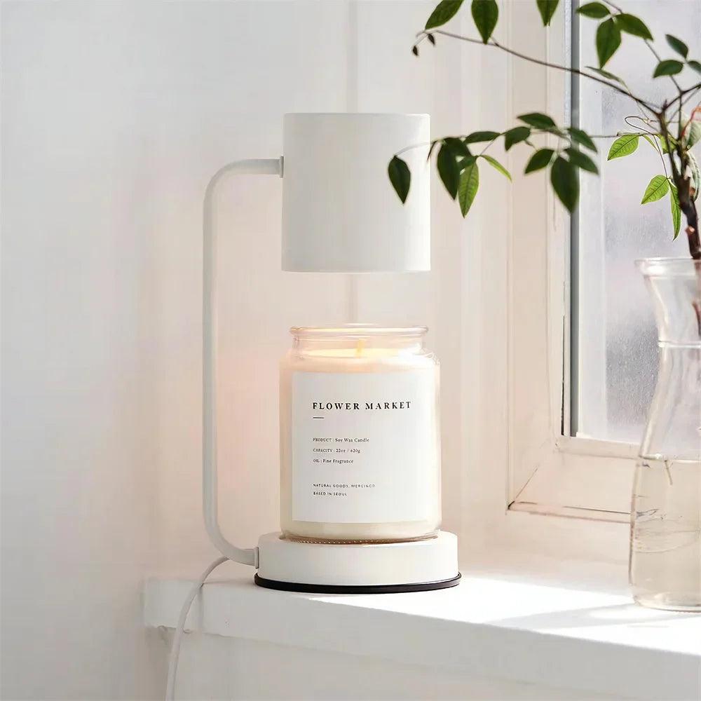 Modern Candle Warmer Table Light Metal Wax Burner Dimmable Candle Table Lamp Desk Lamp for Bedroom Living Room Atmosphere light