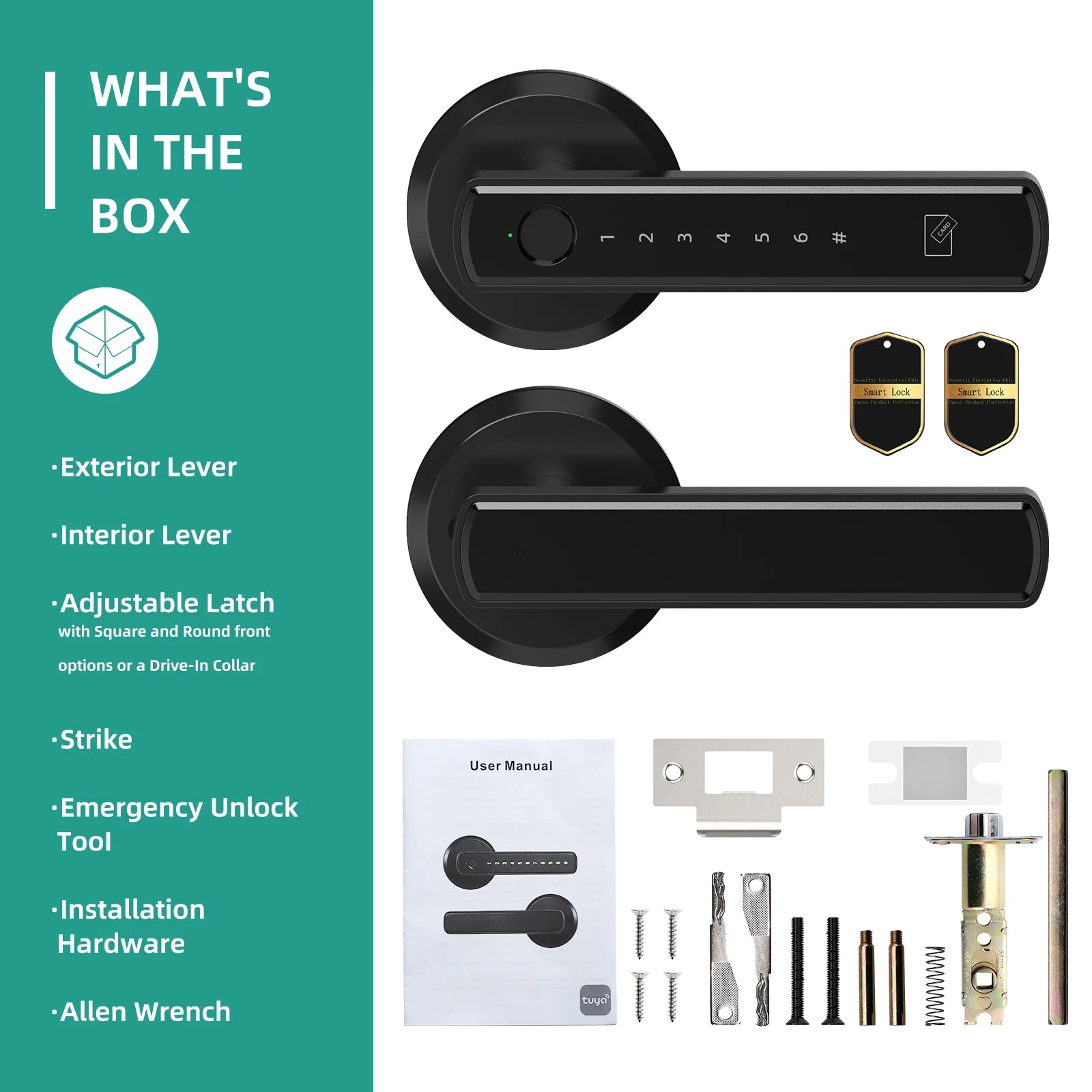 Smart Lock Fingerprint Door Lock App Remote Control Passcode Unlock Electronic Touchscreen Keypad