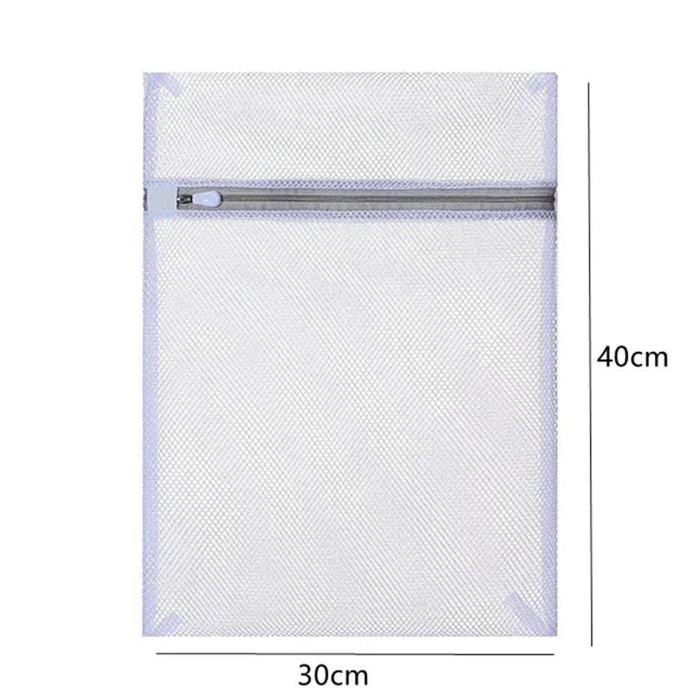 White Durable Large Washing Laundry Bag Mesh Organizer Net Dirty Bra Socks Underwear Shoe Storag Wash Machine Cover Clothes - Jess Deals