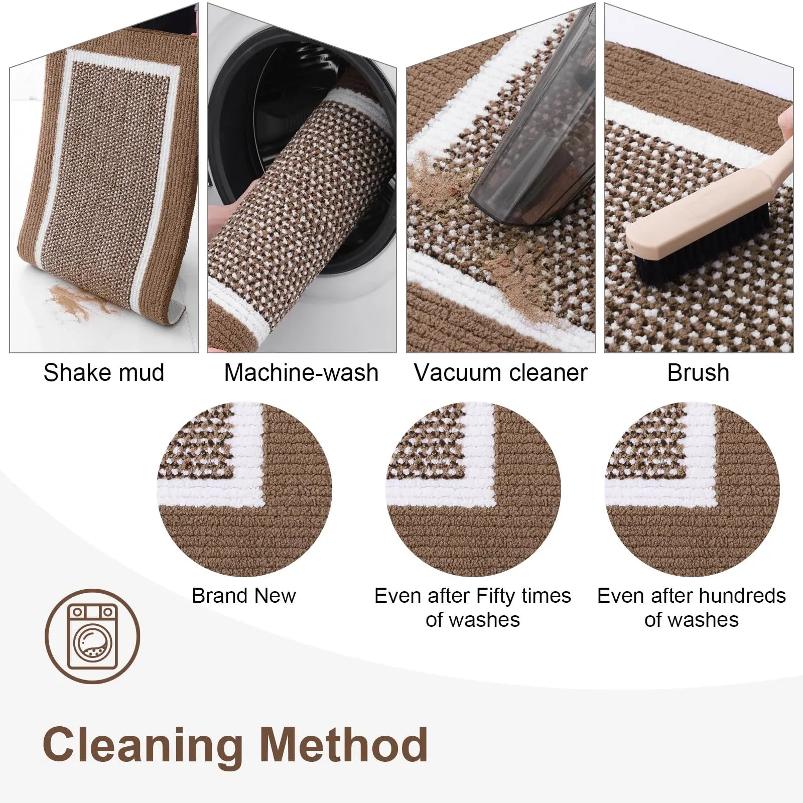 Door Mat Indoor Door Mat Home Non-Slip Absorbent Resist Dirt Door Mat Kitchen Durable Waterproof Inside Floor Mats