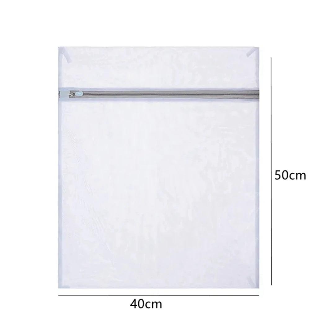 White Durable Large Washing Laundry Bag Mesh Organizer Net Dirty Bra Socks Underwear Shoe Storag Wash Machine Cover Clothes - Jess Deals