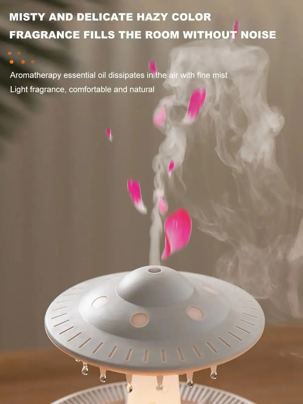 Aierwill ufo Air Humidifier Ultrasonic Aromatherapy Diffusers Mist Maker Fragrance Essential Oil Aroma Difusser Remote control