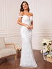 Mgiacy V-neck lace belt fishtail dress Evening gown Ball dress Party dress Bridesmaid dress - Jess Deals