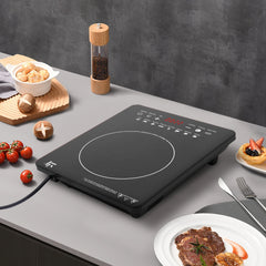 750W Portable Kitchen Countertop Induction Cooktop Burner Restaurant Electric Hot Stove Timer, Warm-keeping, Pre-setting