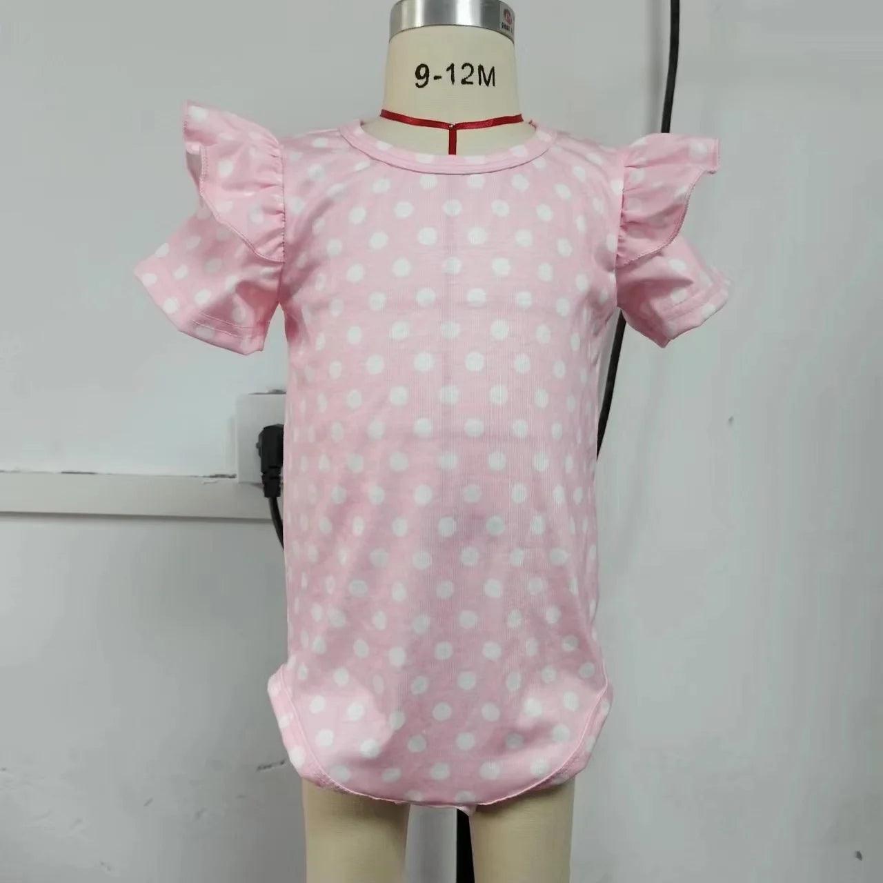PatPat 3pcs Baby Girl Polka Dot Pattern Romper and Denim Overall Dress with Headband