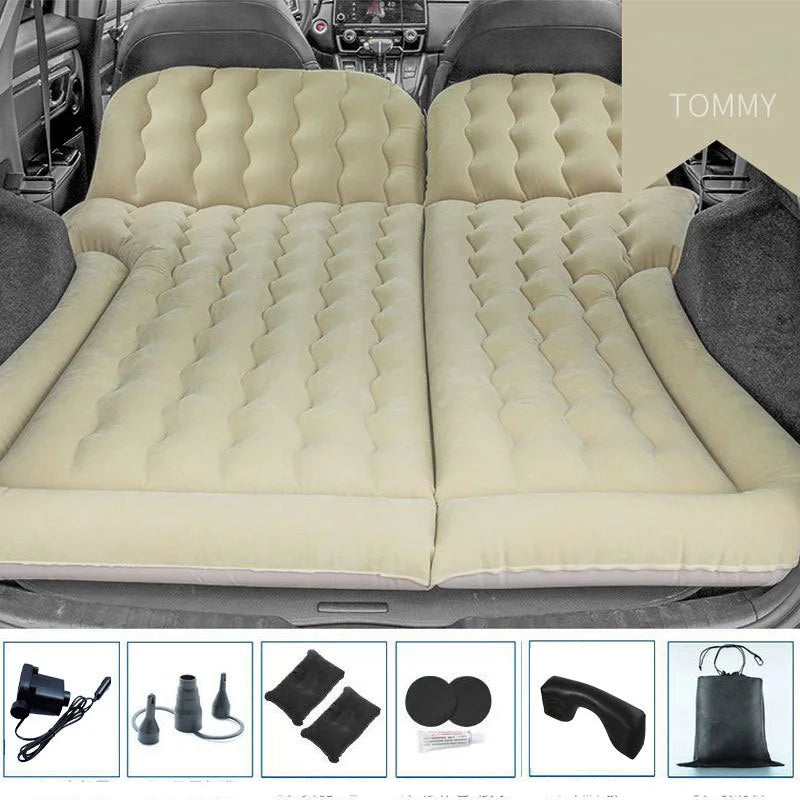 Portable Inflatable Camping Mattress With Pillows And air Pump Car Air Bed Mattress SUV Sleeping Pad