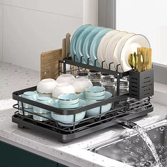 Dish Drying Rack Kitchen Adjustable Stainless Steel Cutting Board Organizer Dish Bowl Drainer Storage Rack Kitchen Tools