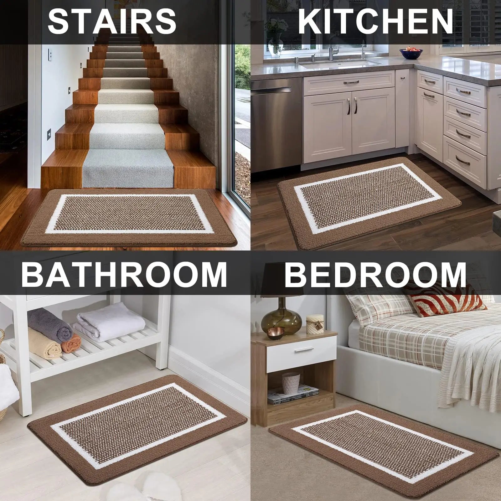 Door Mat Indoor Door Mat Home Non-Slip Absorbent Resist Dirt Door Mat Kitchen Durable Waterproof Inside Floor Mats