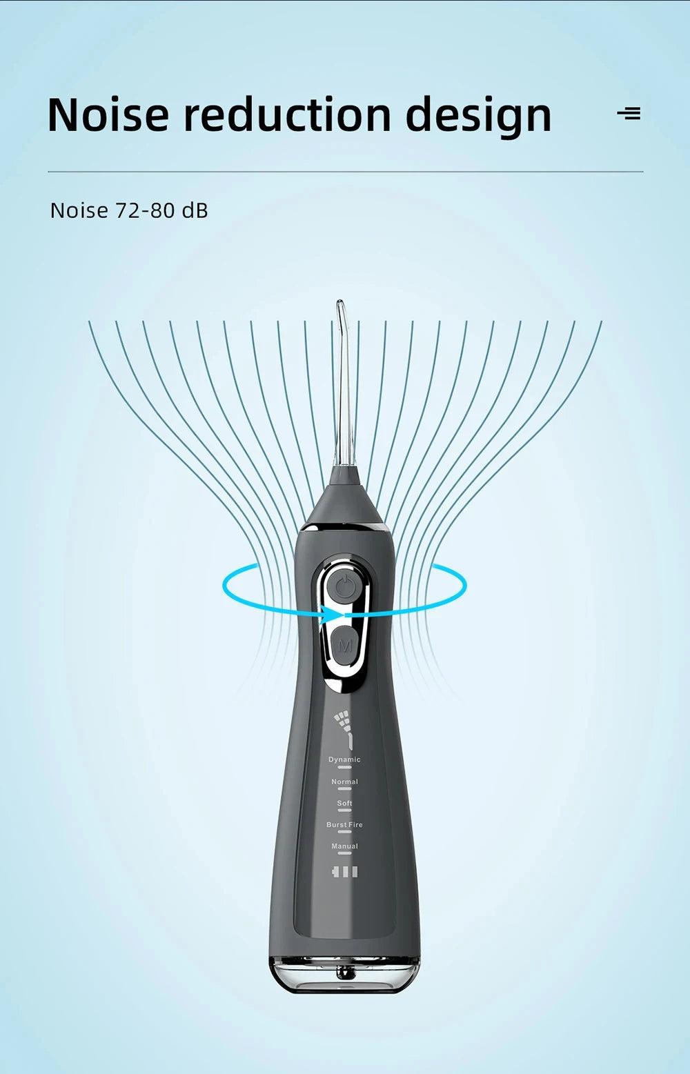 Oral Irrigator Portable Water Flosser Dental Pick 5 Modes 360° Rotated Jet For Cleaning Teeth Thread Floss Mouth Washing Machine