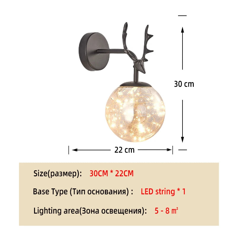 Wall Lamp Bedroom Postmodern Living Room Creative Corridor Nordic Stairs Crystal Glass Aisle Room Lamps Wall Decor Living Room