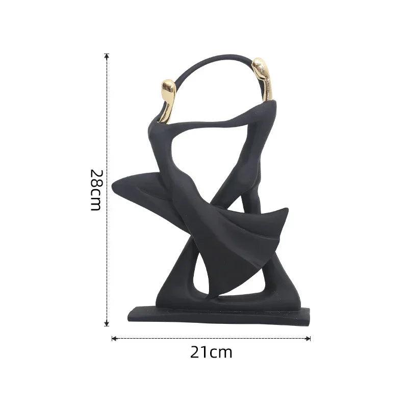 Nordic Art Dancing Couple Resin Figure Ornaments Figurines Home Decoration Accessories for Living Room Ornaments for Home Decor - Jess Deals