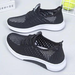Women Flat Casual Shoes Fashion Breathable Mesh Vulcanized Shoes Women Sneakers - Jess Deals