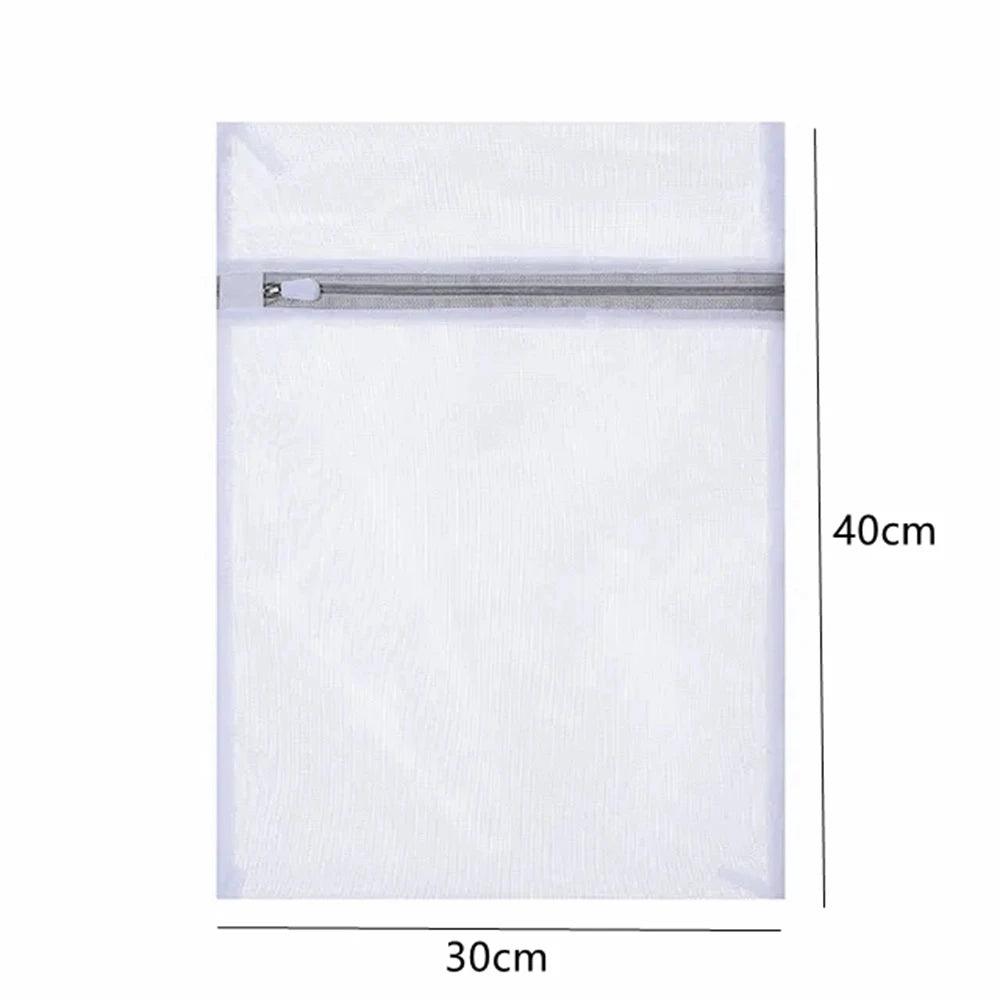 White Durable Large Washing Laundry Bag Mesh Organizer Net Dirty Bra Socks Underwear Shoe Storag Wash Machine Cover Clothes - Jess Deals
