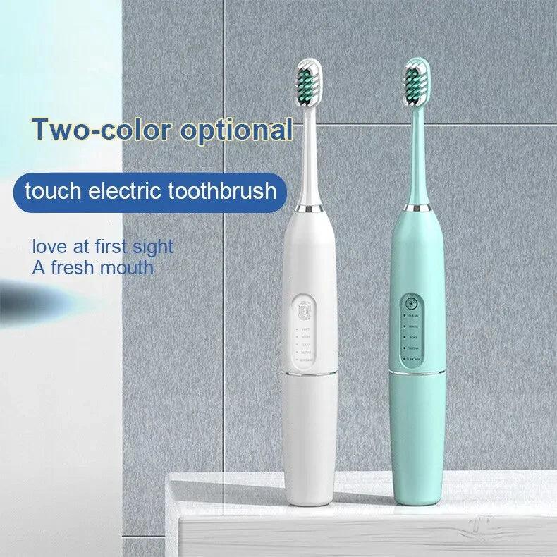 Ultrasonic Electric Toothbrushes Sonic Waterproof USB Charger Tooth Brushes Replacement Timer Dental Calculus Remover - Jess Deals