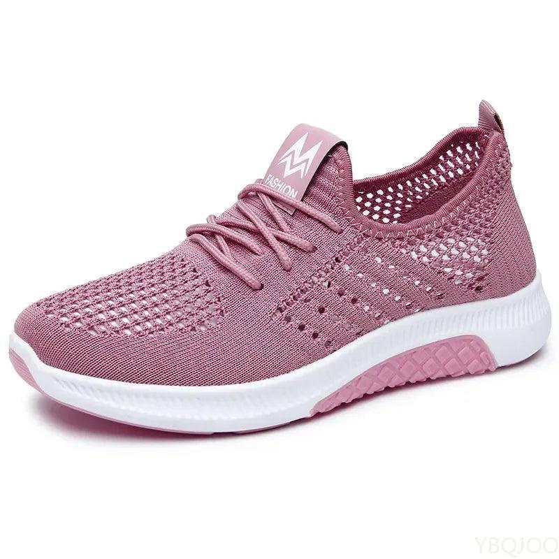 Women Flat Casual Shoes Fashion Breathable Mesh Vulcanized Shoes Women Sneakers - Jess Deals