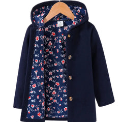 Girls' Fashion Autumn New Gemstone Blue Hoodie Single Piece