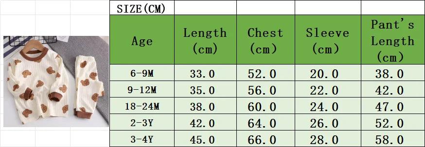 Sets for Children Loungewear Long Sleeve Pajamas for Children Cute Deisgn Lightweight and Comfortable Fabric Sleepwear Outfit - Jess Deals
