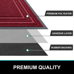 Olanly Natural Rubber Mat Non Slips Low Profile Outdoor Mat For Home Entrance Floor Doormats Heavy Duty Door Mat Outdoor Indoor