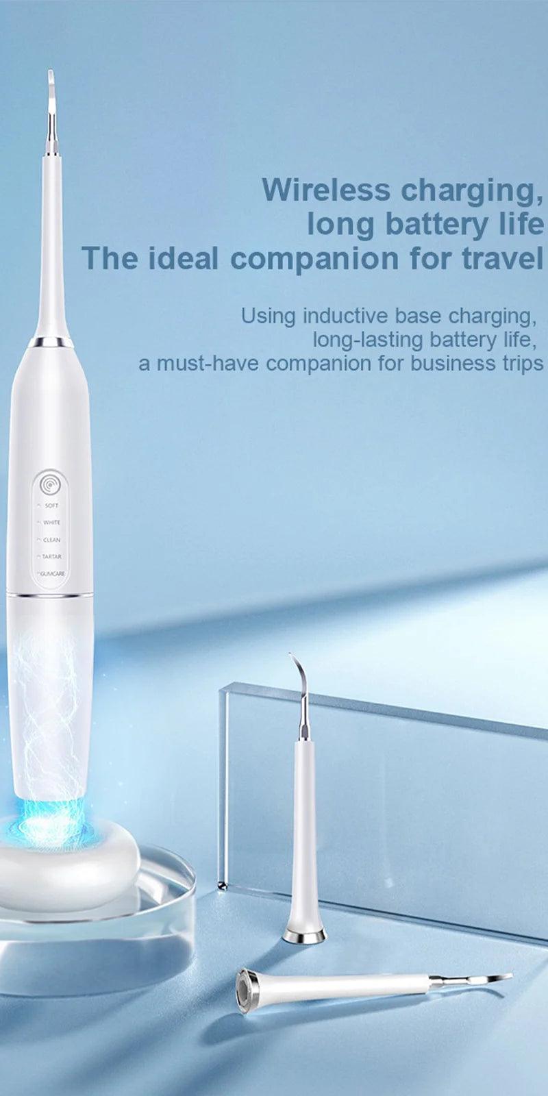 Ultrasonic Electric Toothbrushes Sonic Waterproof USB Charger Tooth Brushes Replacement Timer Dental Calculus Remover - Jess Deals