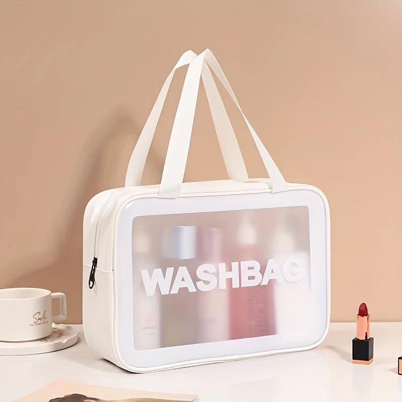 Large Capacity Waterproof Transparent Travel Cosmetic Bag - Portable and Organized Storage for Makeup and Toiletries